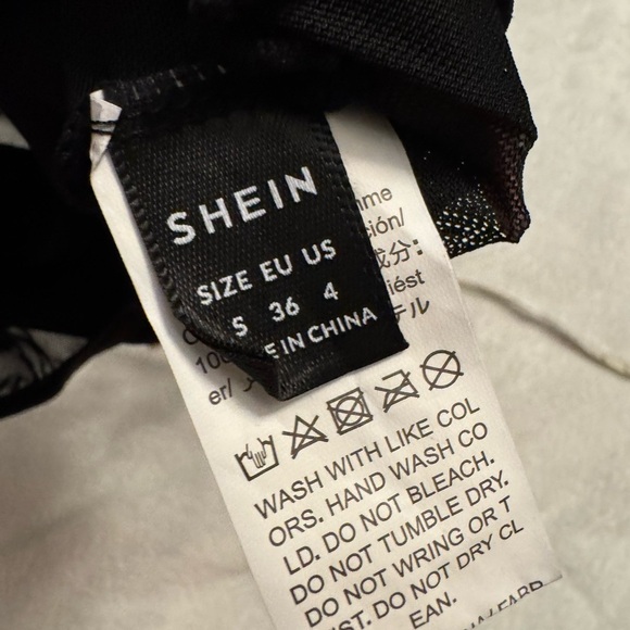 Black Mesh Lace corset like top- Size S - Picture 6 of 6